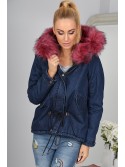 Jacheta Denim Burgundy 7010 - Magazin online - Boutique